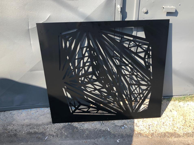 Ankara İç Mimarlık 3D Efektli Siyah Lazer Kesim Pano