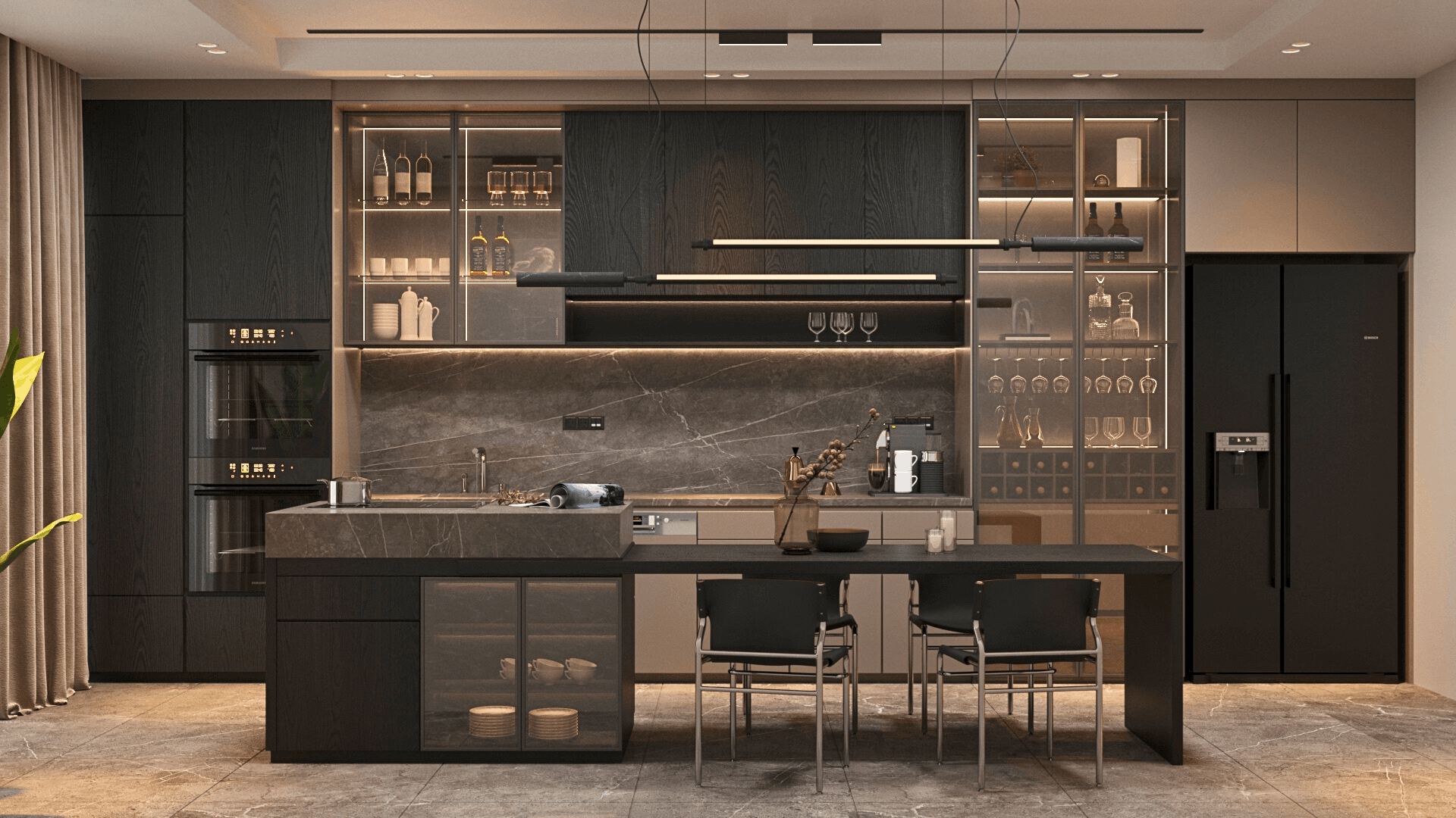 SOFA Grup İç Mimarlık Ankara Ofisi Stüdyo Daire Mutfak Tasarım Projesi