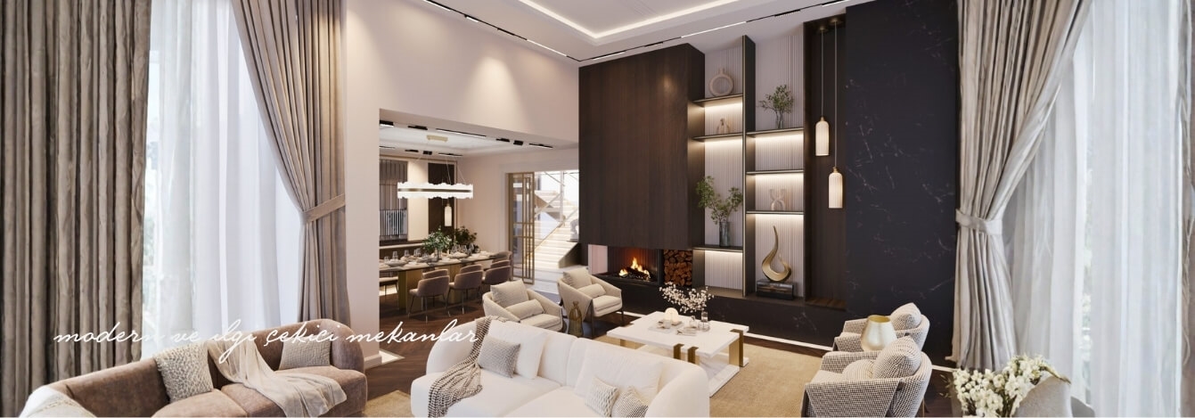 Lüks Salon Dekorasyonu ve Modern İç Mimari Çözümleri | Sofa Grup